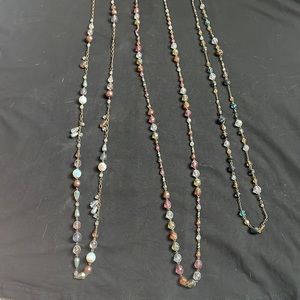 3 long beaded boutique necklaces